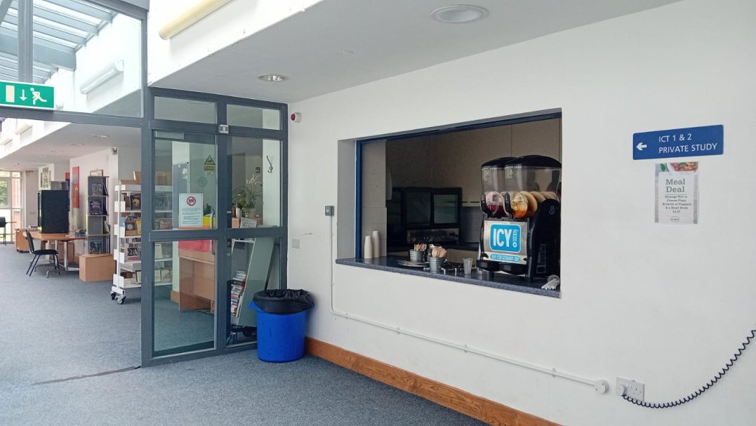 Library and small kitchen room at Windsor Boys School in Windsor