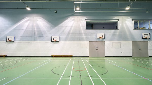 Sports Hall at Clare Mount Specialist Sports College in Wirral