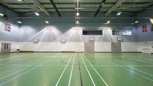 Sports Hall at Clare Mount Specialist Sports College in Wirral