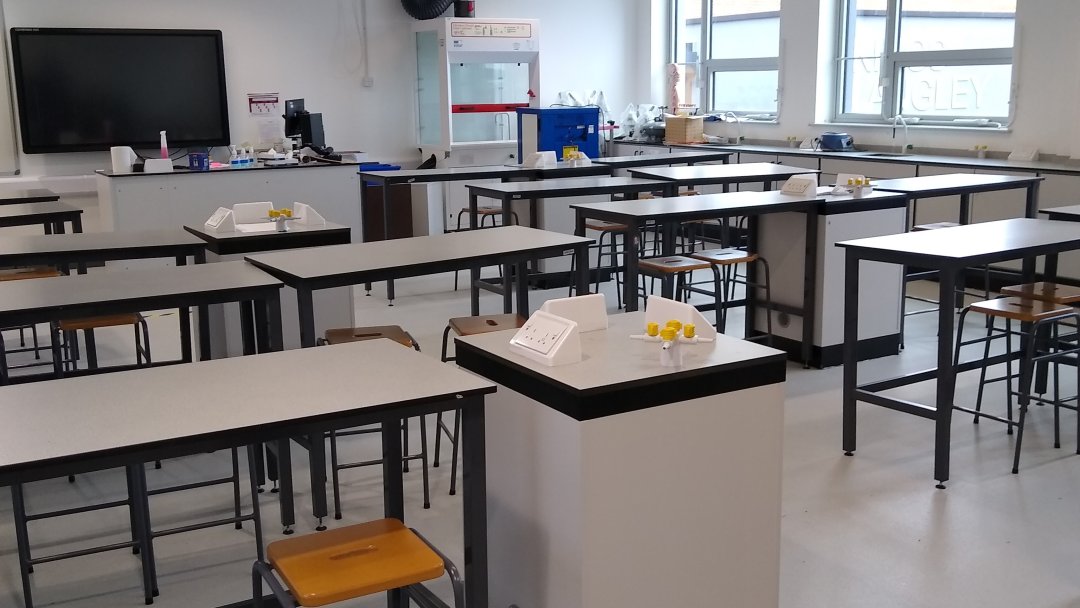 Science Classroom at Kings Langley Secondary School in Hertfordshire
