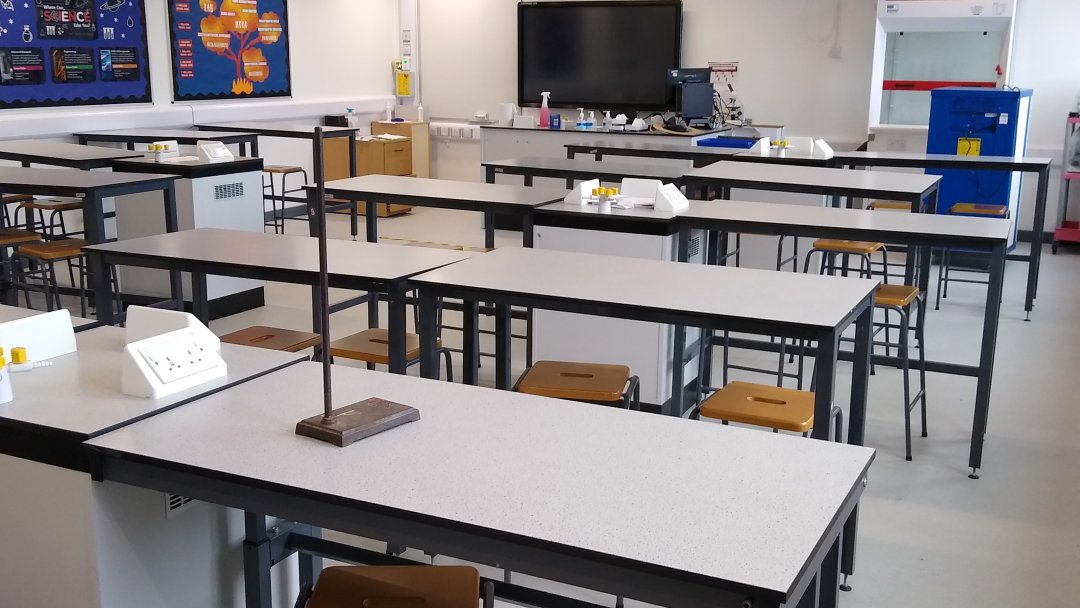 Science Classroom at Kings Langley Secondary School in Hertfordshire