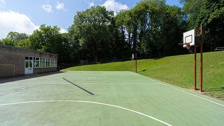 Outdoor Netball Court at Harris Academy Crystal Palace in London