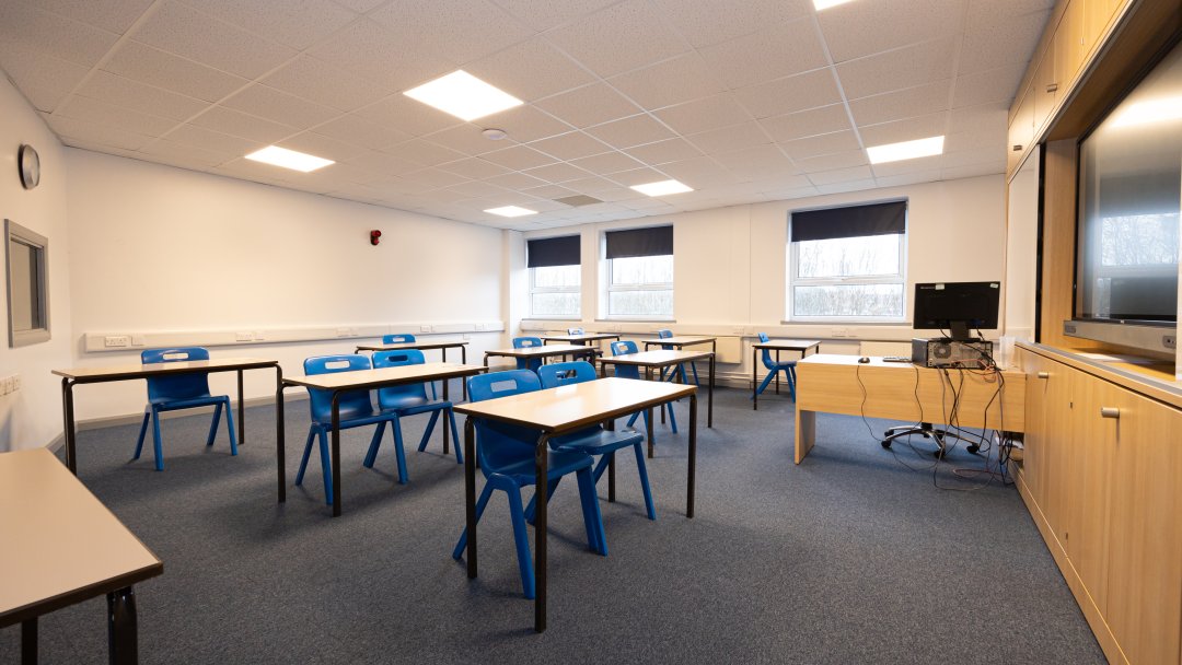 Classrooms at Clare Mount Specialist Sports College in Wirral