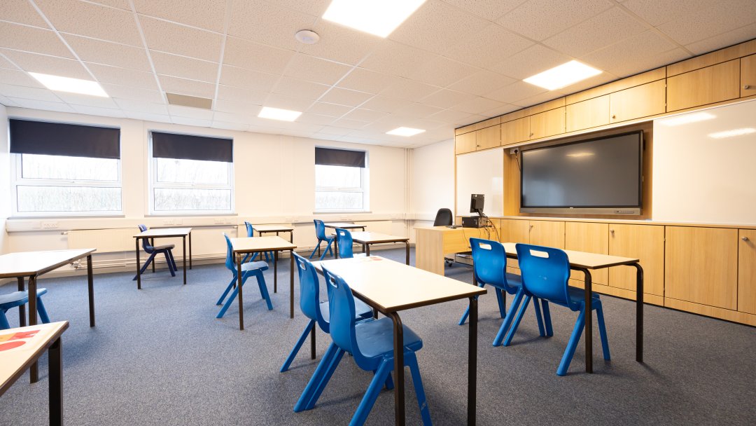 Classrooms at Clare Mount Specialist Sports College in Wirral