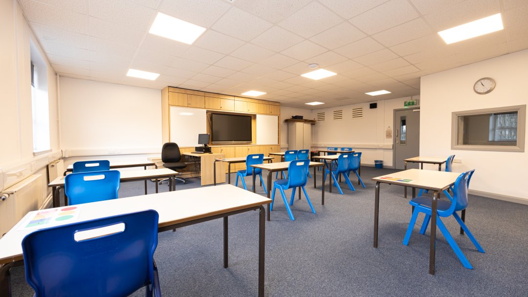 Classrooms at Clare Mount Specialist Sports College in Wirral