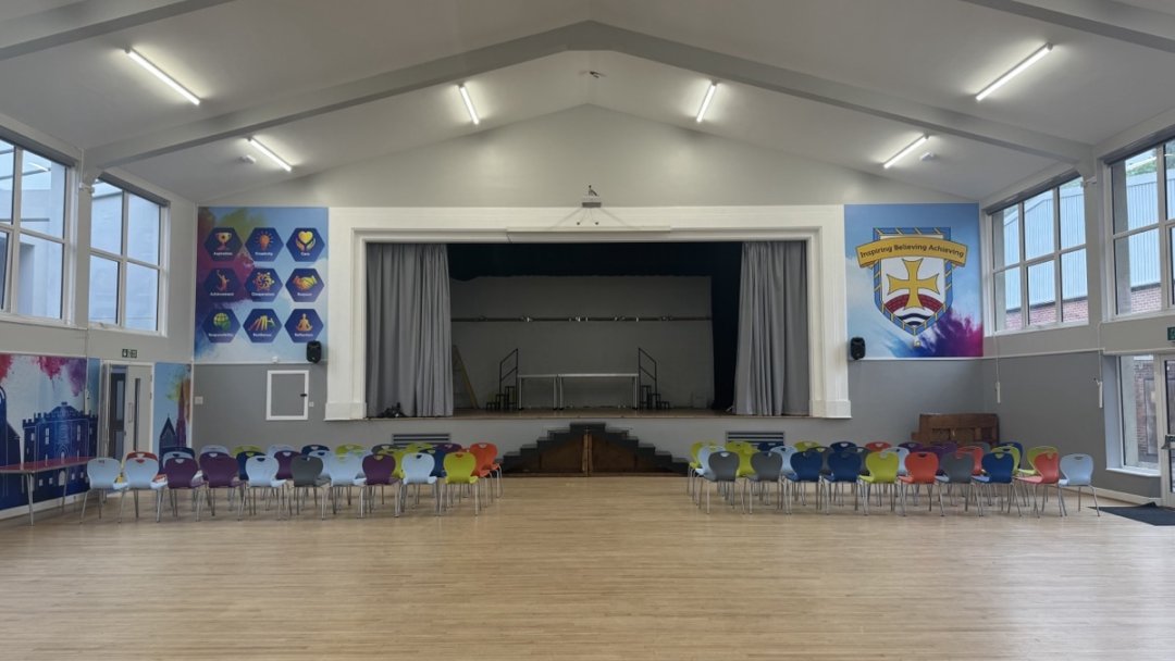 Main Hall at Chantry Middle School in Morpeth