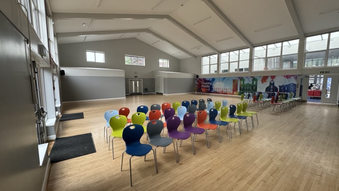Main Hall at Chantry Middle School in Morpeth