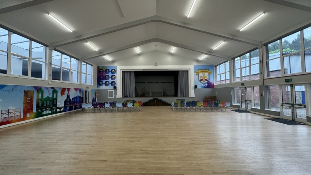 Main Hall at Chantry Middle School in Morpeth
