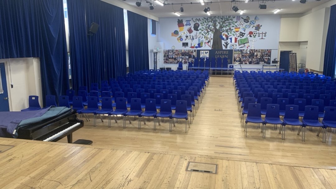 Main Hall at Tarporley High School and Sixth Form College in Cheshire
