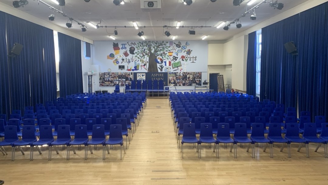 Main Hall at Tarporley High School and Sixth Form College in Cheshire