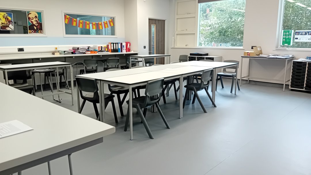 Classrooms at Harris Clapham Sixth Form in London