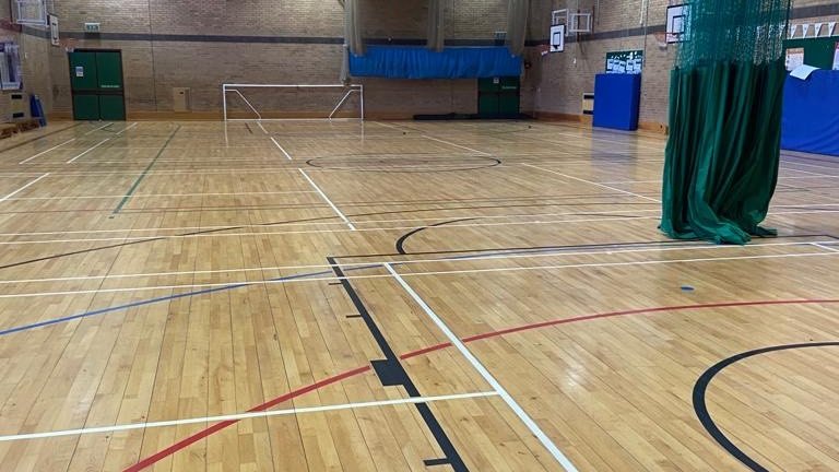 Sports Hall at Outwood Academy Hasland Hall in Chesterfield