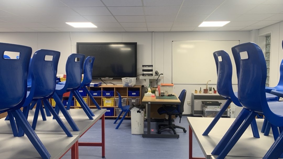 Classrooms at Hartford Church of England High School in Northwich
