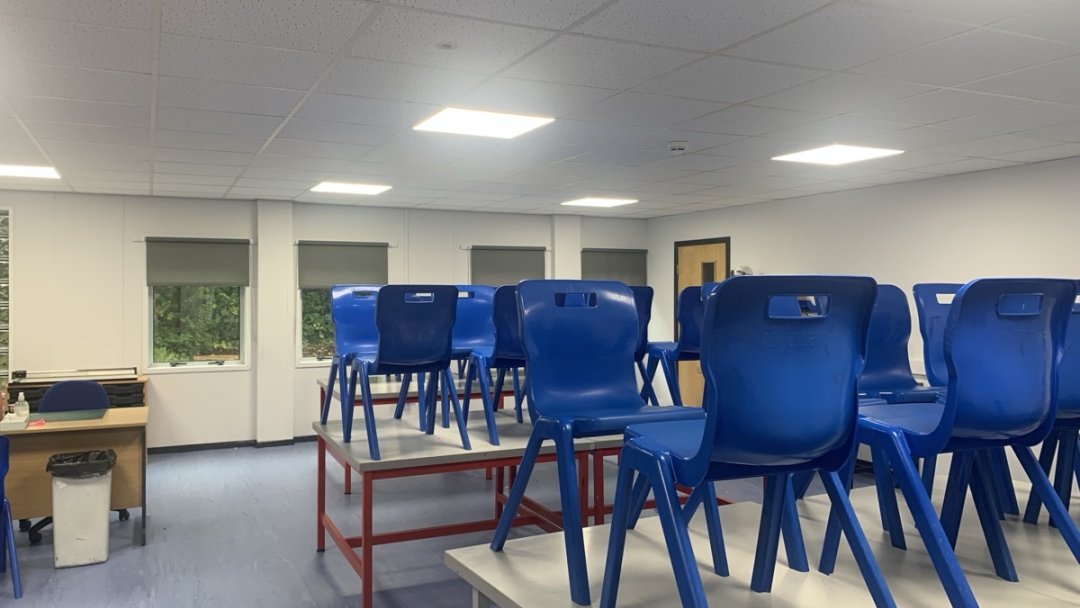 Classrooms at Hartford Church of England High School in Northwich