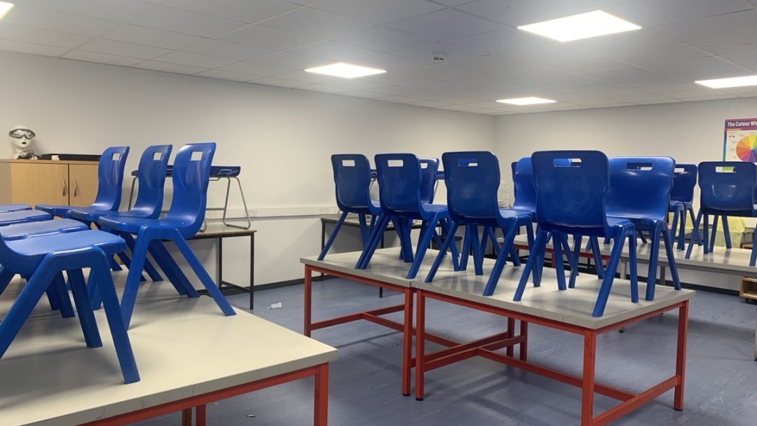 Classrooms at Hartford Church of England High School in Northwich