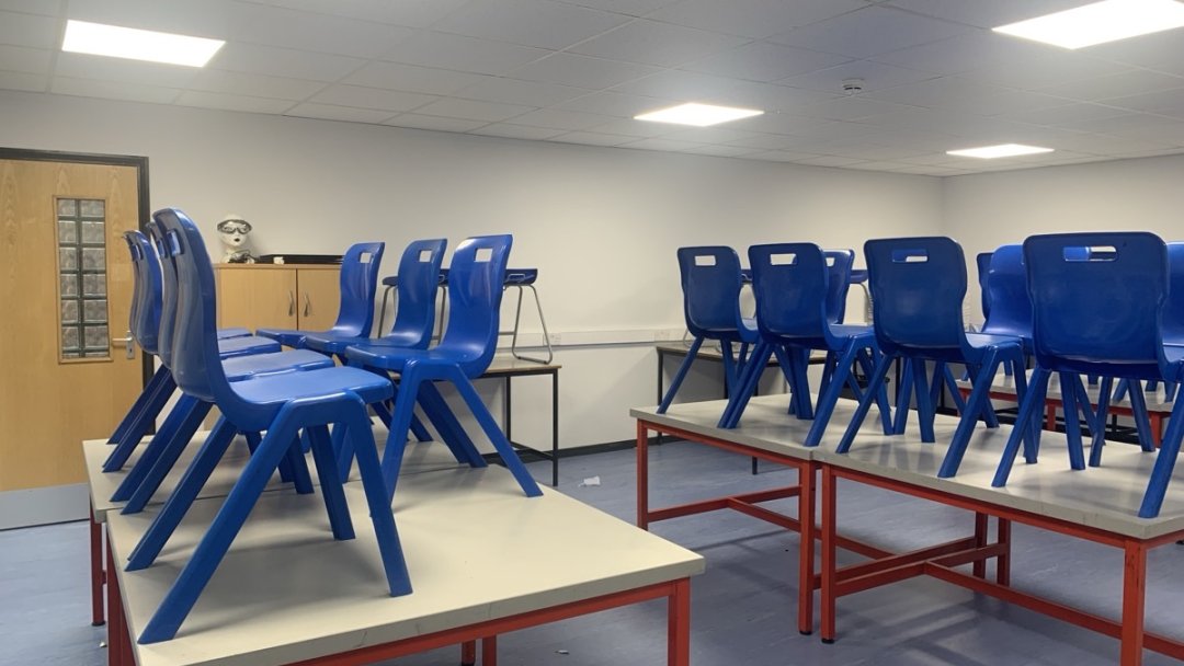 Classrooms at Hartford Church of England High School in Northwich