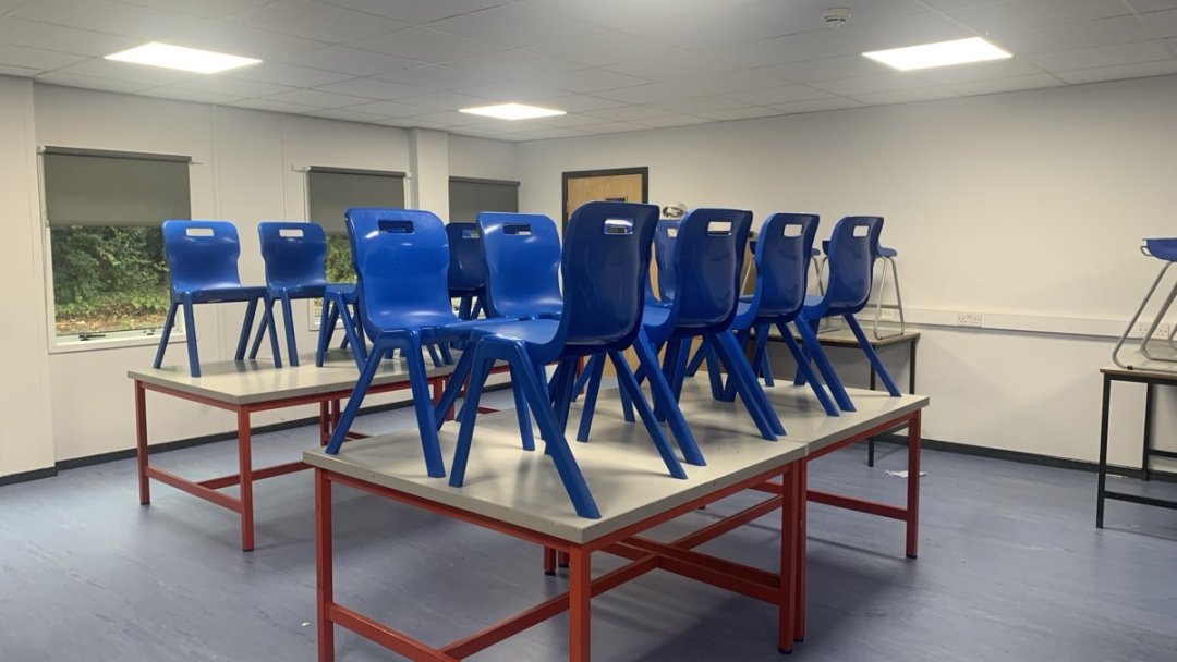 Classrooms at Hartford Church of England High School in Northwich