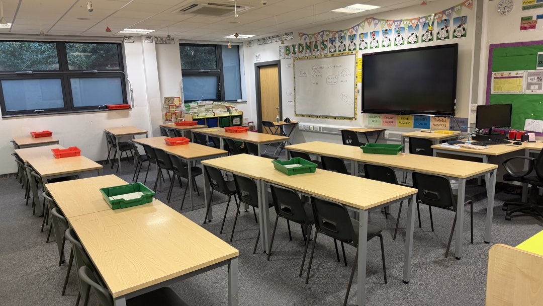 Classroom G12 at Harborne Academy in Birmingham