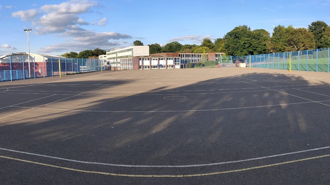 Hardcourt Area at Marple Hall School in Stockport