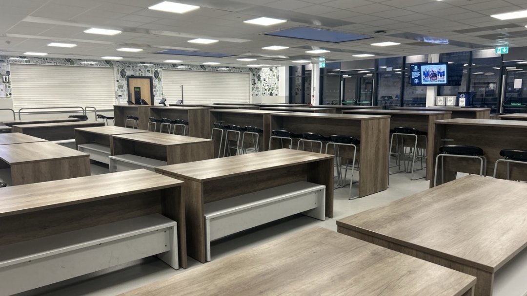 Canteen at Saddleworth School in Oldham