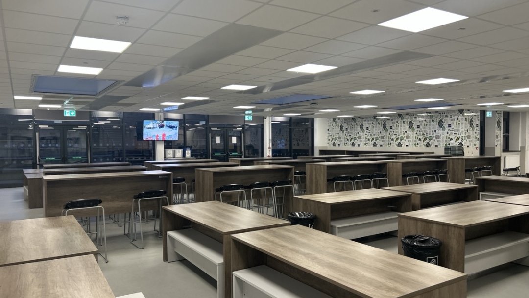 Canteen at Saddleworth School in Oldham