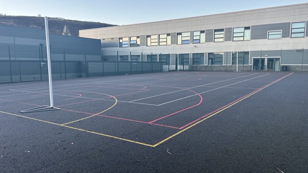 Multi-Use Games Area (MUGA 2) at Saddleworth School in Oldham