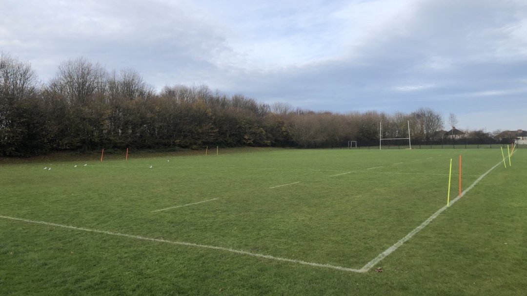 Grass Rugby Pitch at Birley Academy in Sheffield