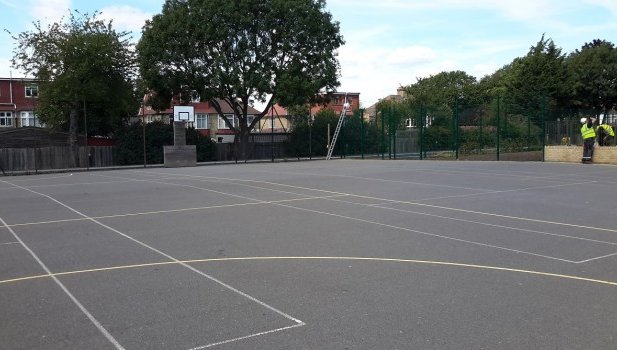 Multi-Use Games Area (MUGA) at Harris Academy Greenwich in London