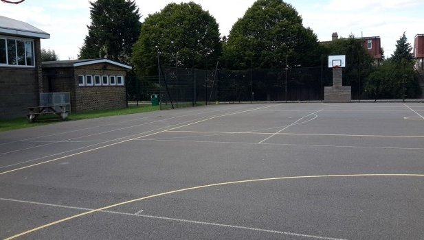 Multi-Use Games Area (MUGA) at Harris Academy Greenwich in London