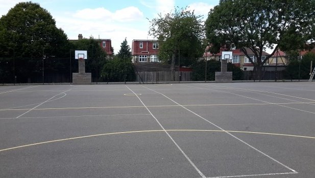 Multi-Use Games Area (MUGA) at Harris Academy Greenwich in London