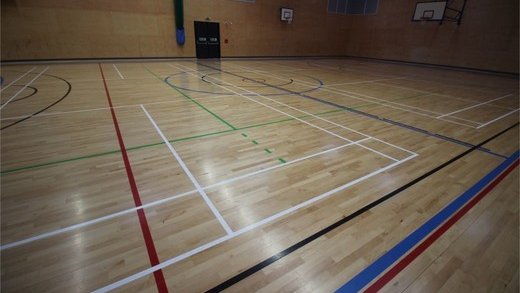 Sports Hall at Kings Langley Secondary School in Hertfordshire