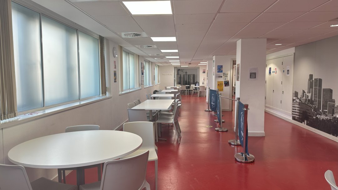 Canteen at Harris Westminster Sixth Form in London