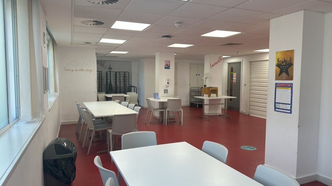 Canteen at Harris Westminster Sixth Form in London