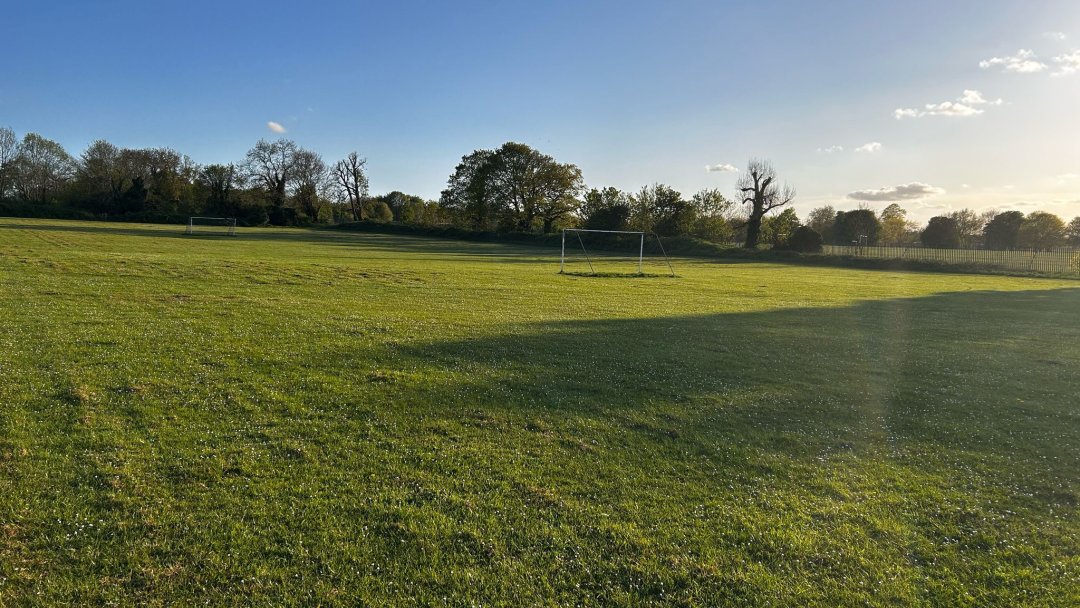 Grass Football Pitch at Harris Academy Purley in South Croydon
