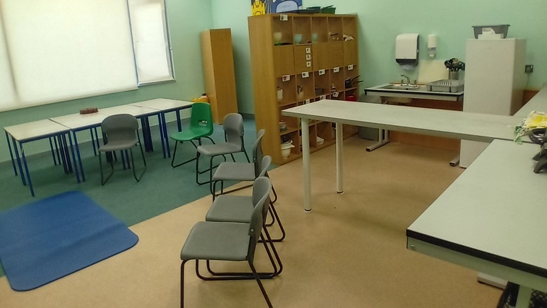 Classroom at Redbridge High School in Liverpool