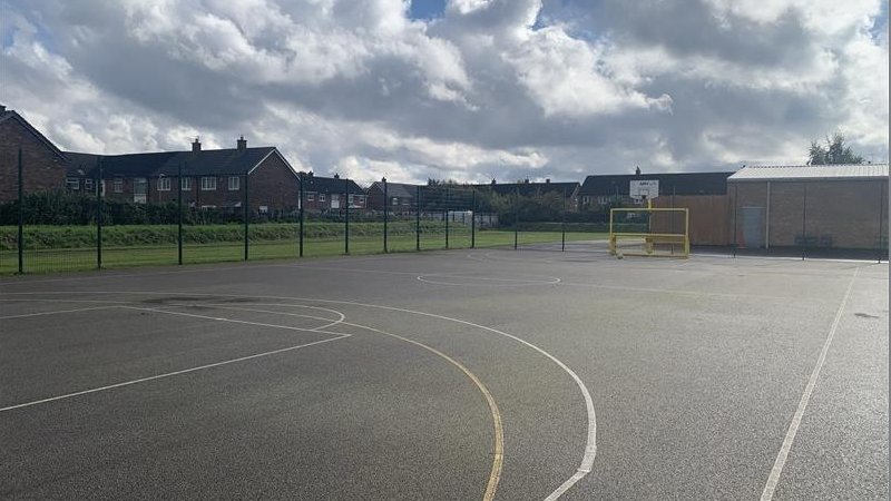 Multi-Use Games Area (MUGA) at Redbridge High School in Liverpool