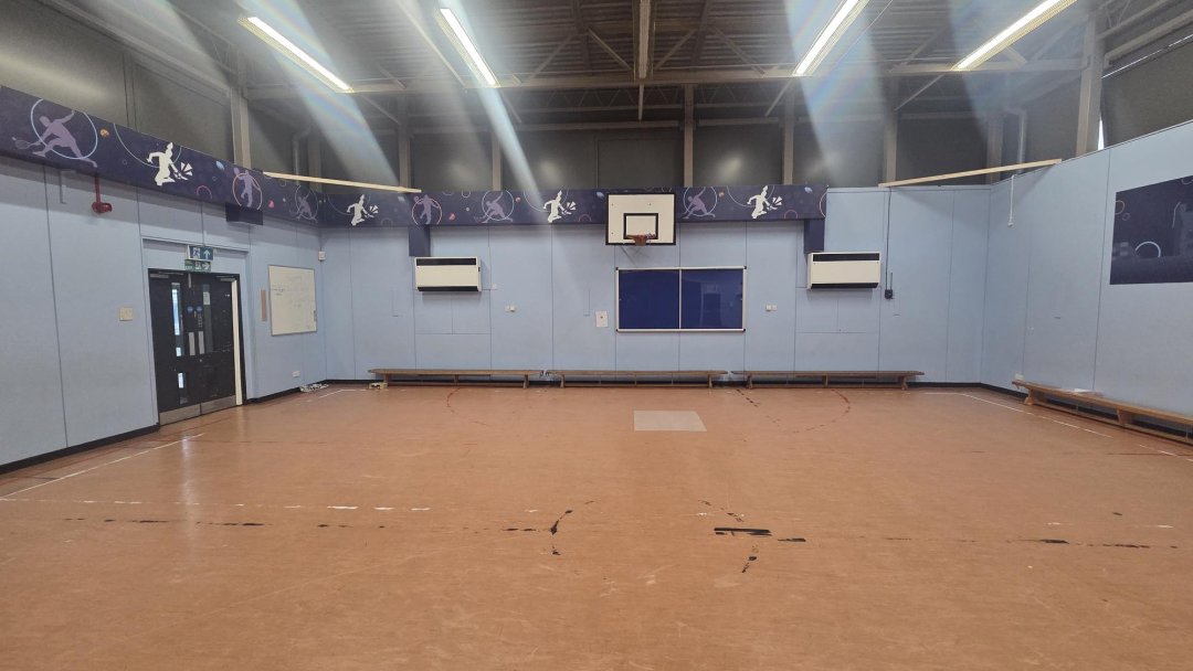 Gymnasium at Ovingham Middle School in Prudhoe