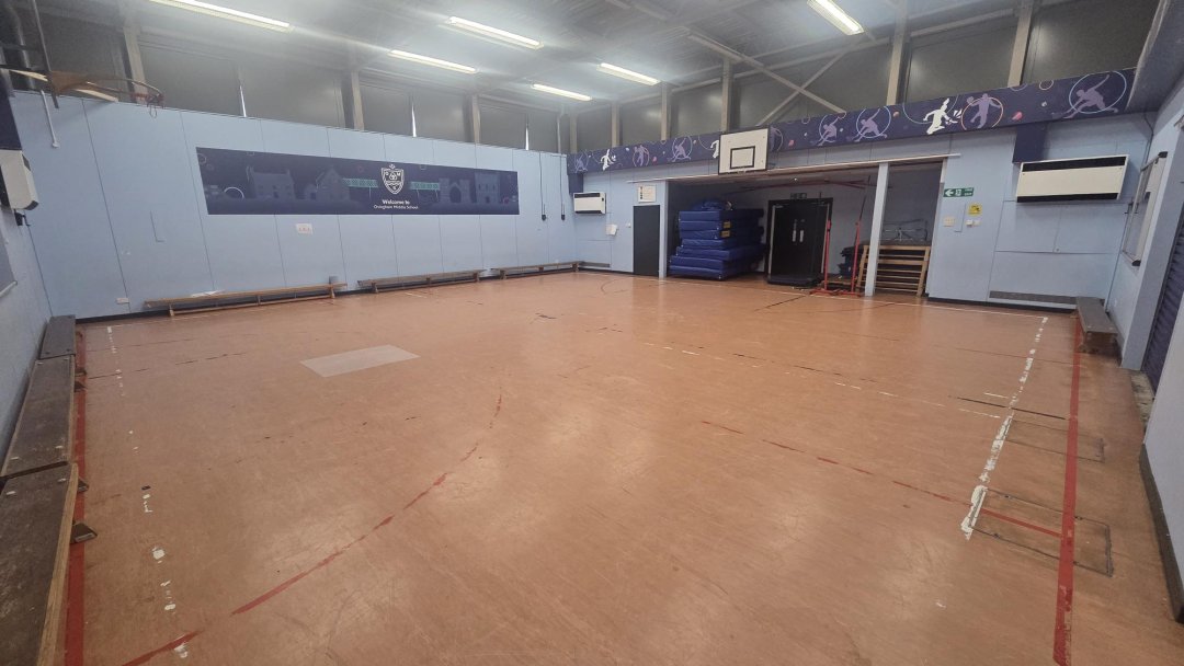 Gymnasium at Ovingham Middle School in Prudhoe