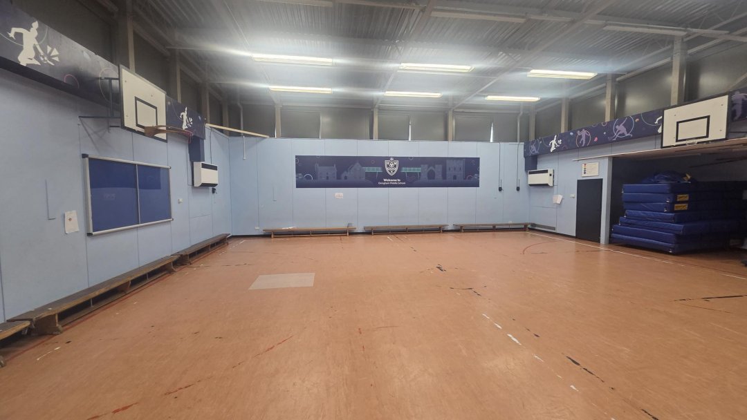 Gymnasium at Ovingham Middle School in Prudhoe