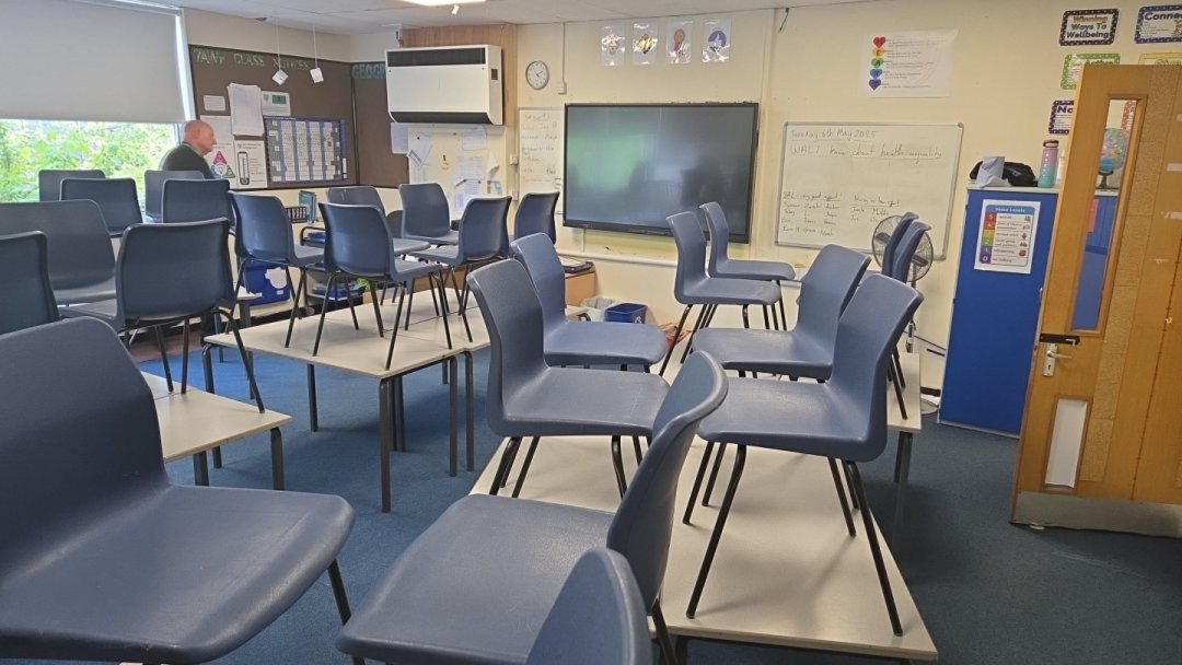 Classroom at Ovingham Middle School in Prudhoe