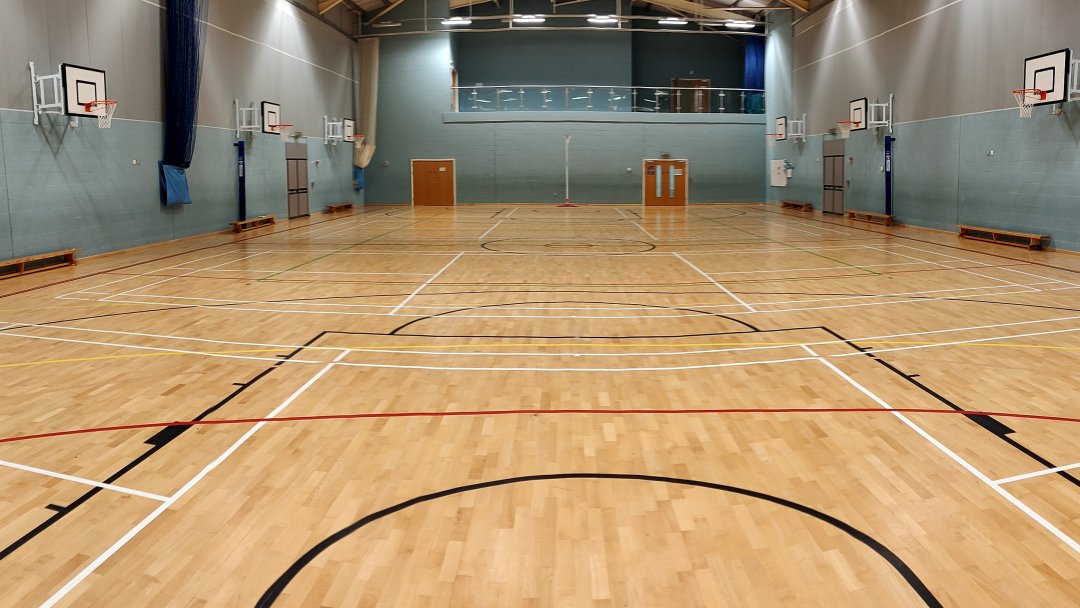 Sports Hall at Outwood Grange Academy in West Yorkshire