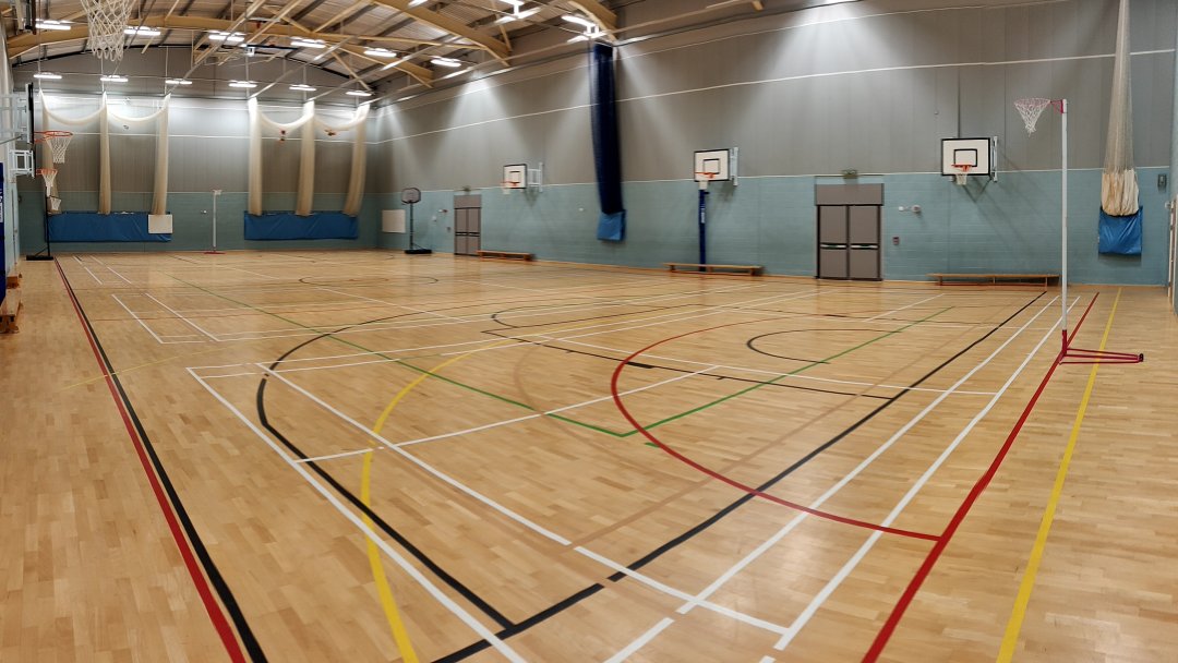 Sports Hall at Outwood Grange Academy in West Yorkshire