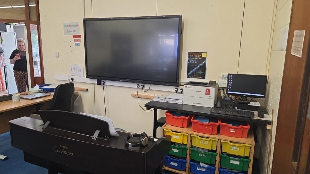 Music Classroom at Ovingham Middle School in Prudhoe