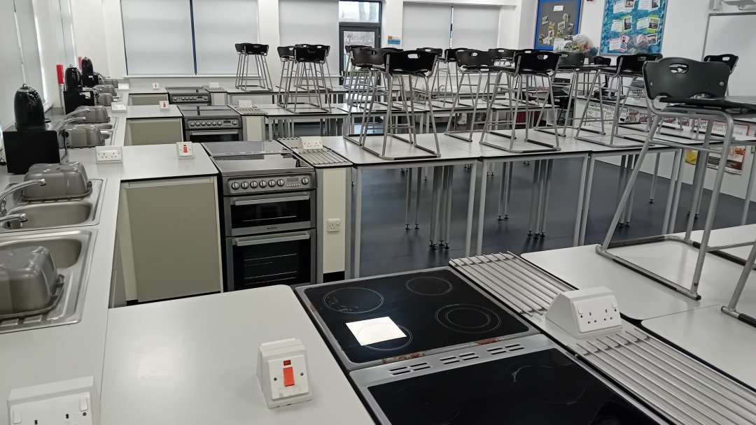 Food Tech Classroom at Ovingham Middle School in Prudhoe