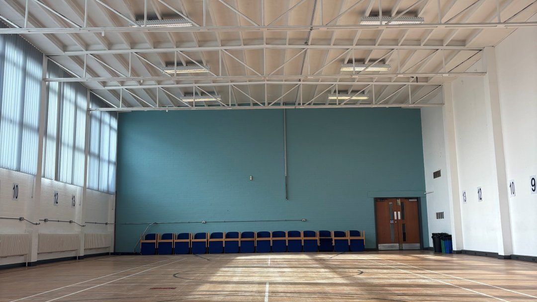 Gymnasium at Wilmslow High School in Cheshire
