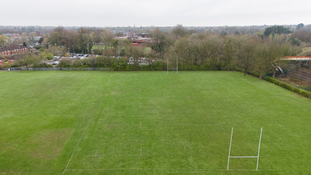 Back Grass Pitch at Wilmslow High School in Cheshire