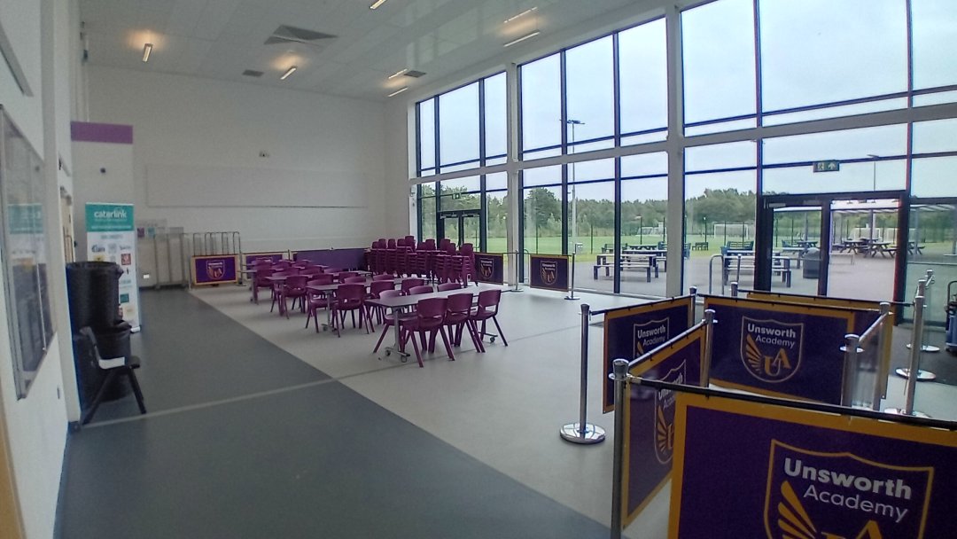 Canteen at Unsworth Academy in Bury