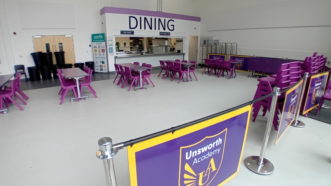 Canteen at Unsworth Academy in Bury