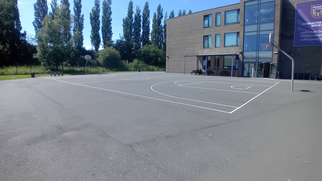 Outdoor Basketball Court at Unsworth Academy in Bury