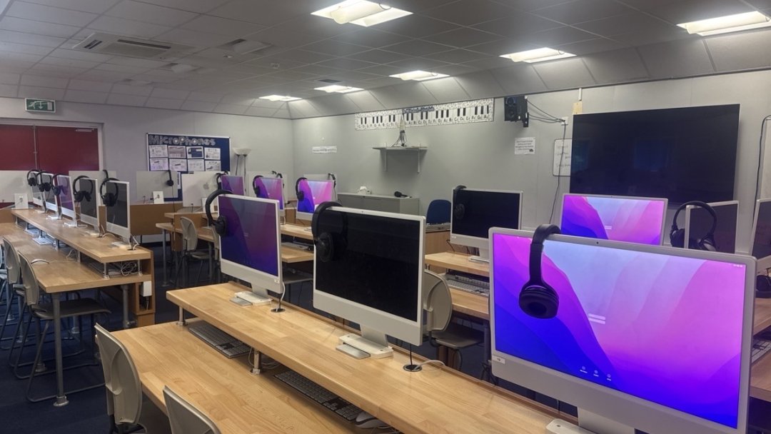 IT Classroom at Esher Church Of England High School in Surrey